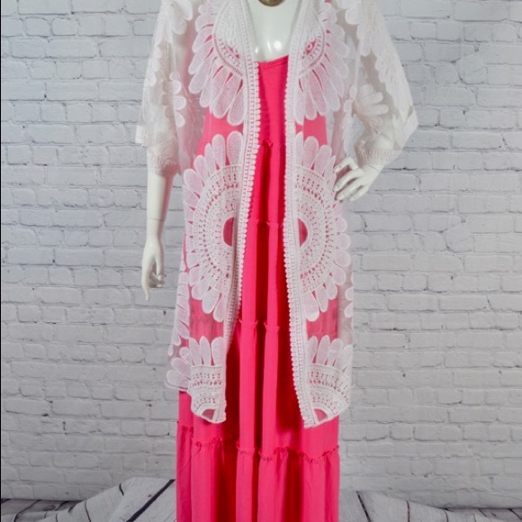 Brand New Plus Size Sleeveless Maxi Fuchsia Dress W/ Pockets Various - Picture 4 of 15